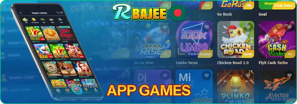 Casino in the RBAJEE BD app